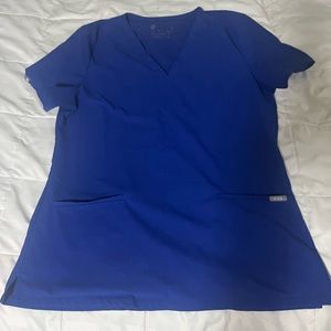 Blue scrub top